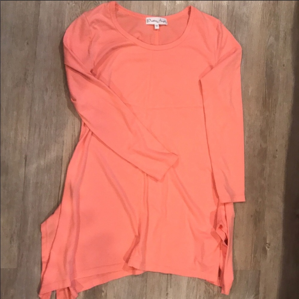 Coral pretty angel long tunic.